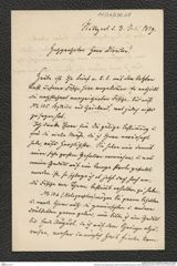 Nachlass Franz Steindachner, Brief von Ferdinand Krauss an Franz Steindachner (03.07.1879), Inv.Nr. 278.08, Seite 1